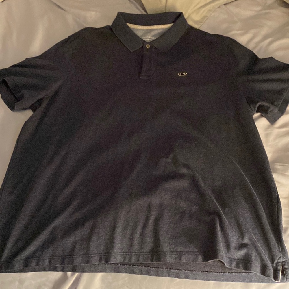 Vineyard vines blue collared short sleeve polo